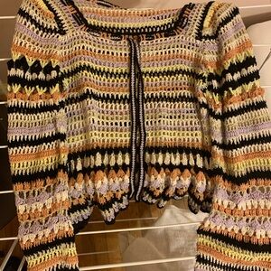 Ulla Johnson Multicolor Crochet Cardigan